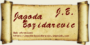 Jagoda Božidarević vizit kartica